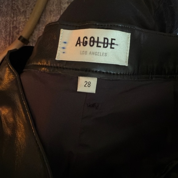 AGOLDE Recycled Leather Fitted 90's in Detox - Picture 5 of 7